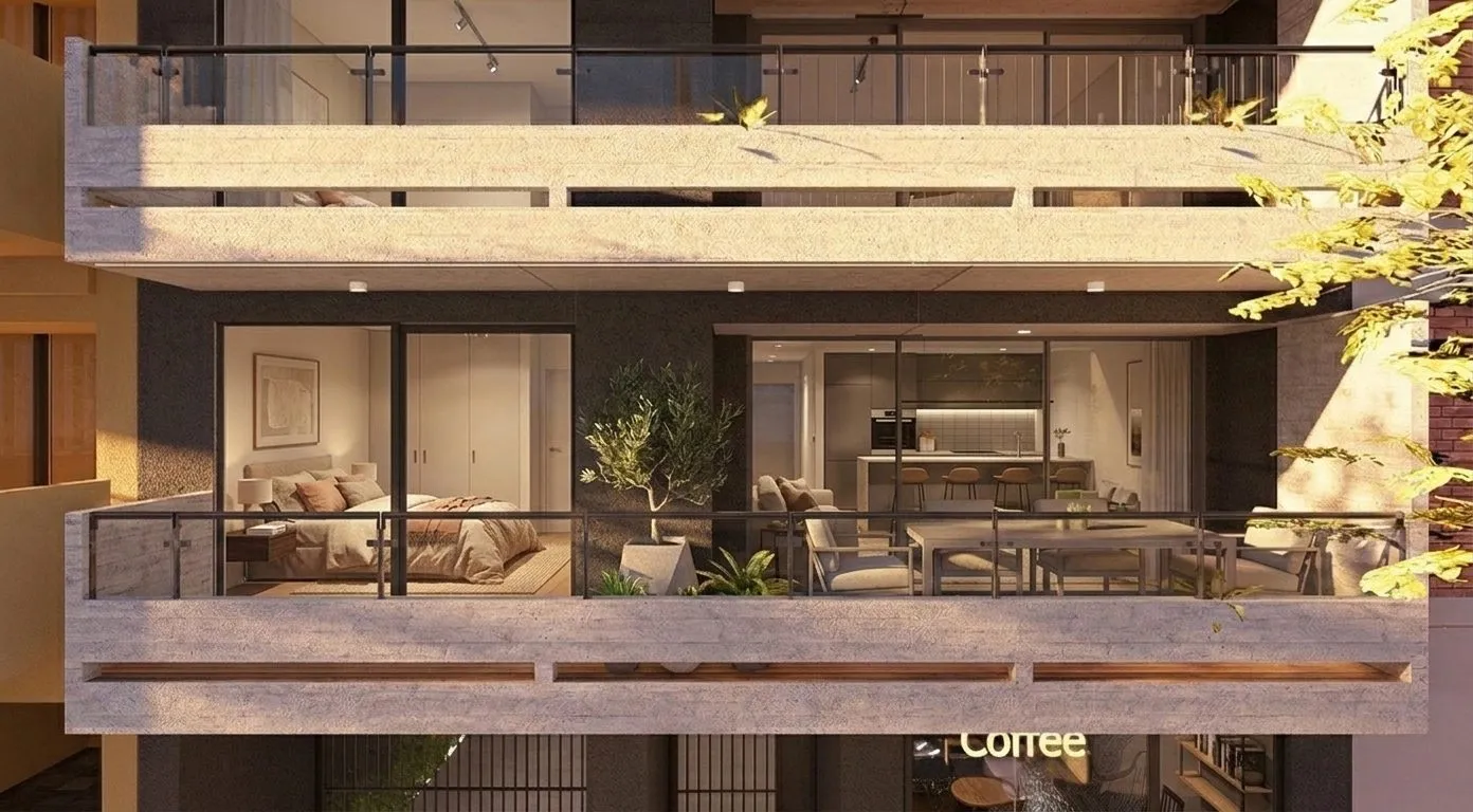Render de los balcones